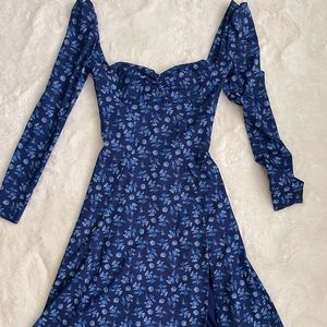 House of cb blue floral dress in xs